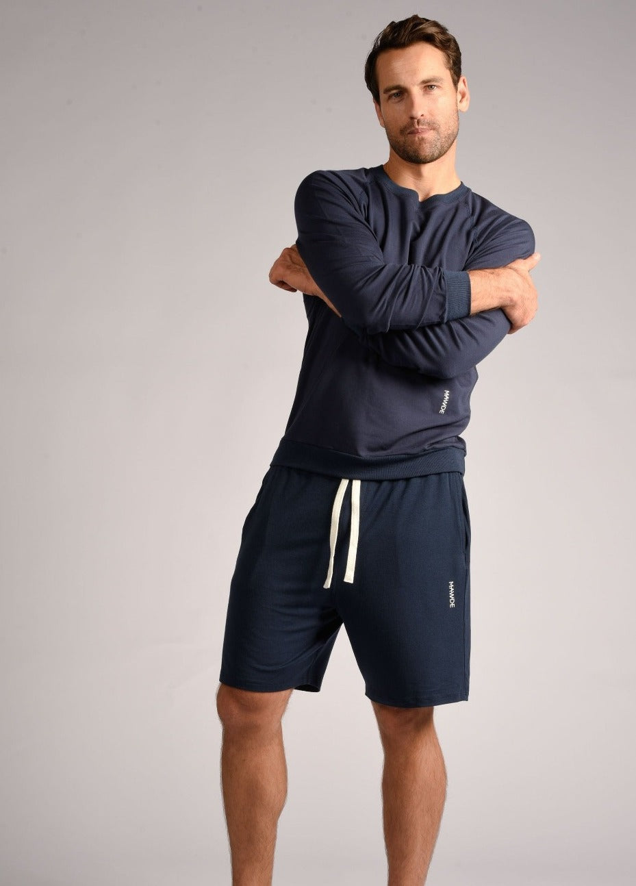 Navy Recline Shorts